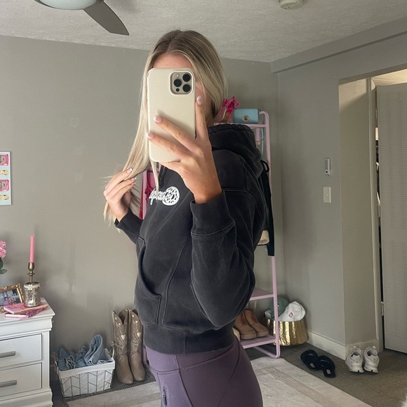 CHAMPION Black Leopard Detail Hoodie Sweatshirt - Picture 2 of 6